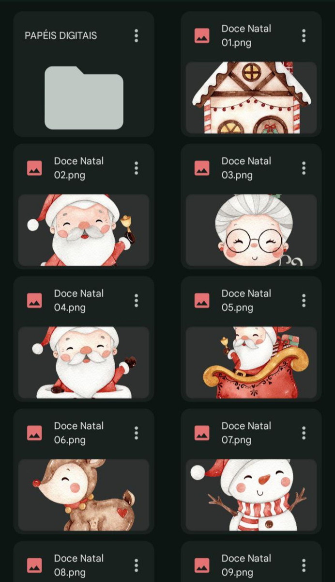 Kit Digital Doce Natal Aquarela/+20kits Grátis Cod:54n - Imagem 3