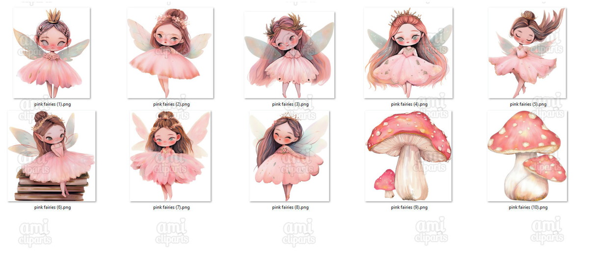 Kit Digital Fadinhas Aquarela - Imagem 2