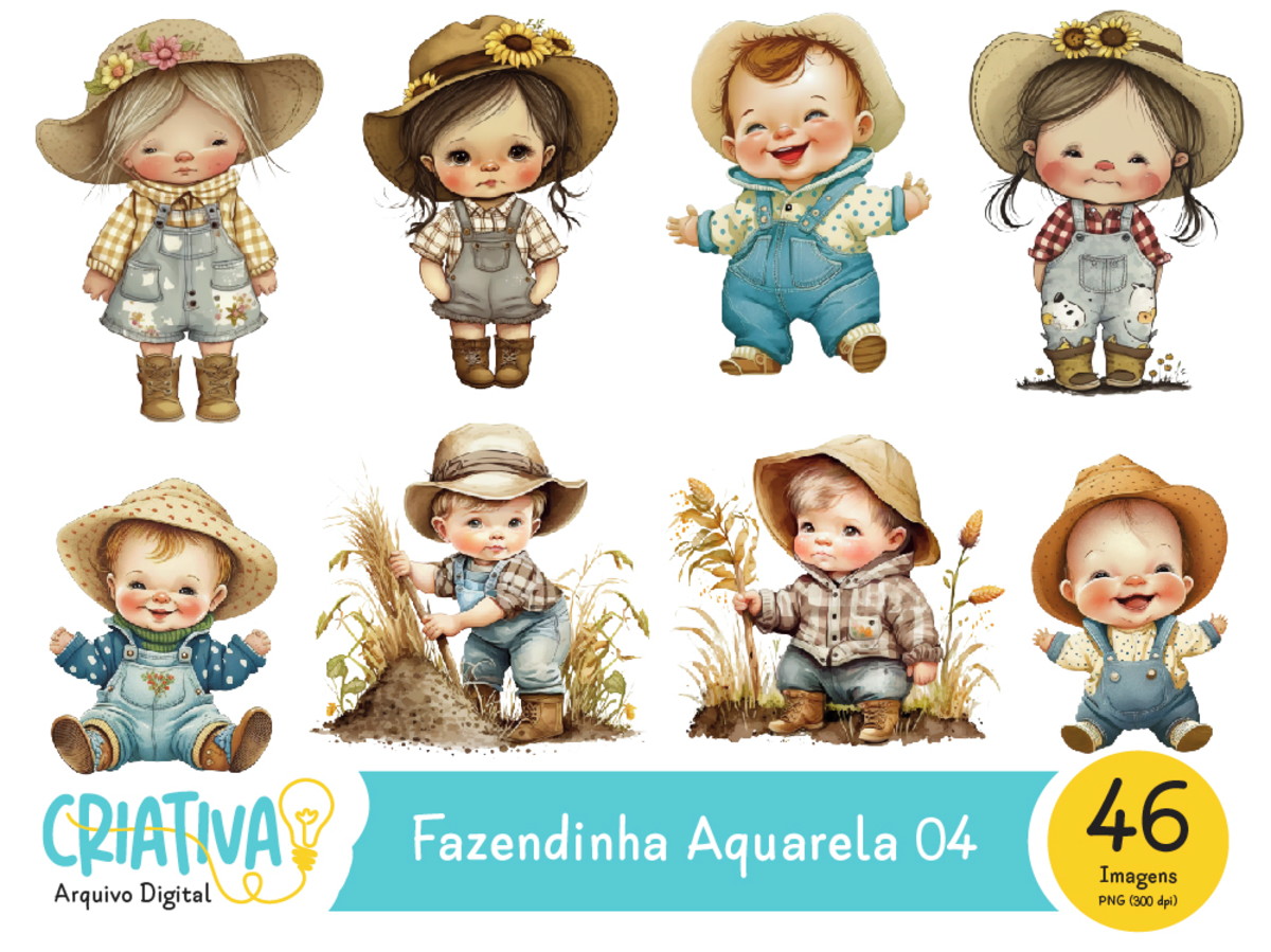Kit Digital - Fazendinha Aquarela 04