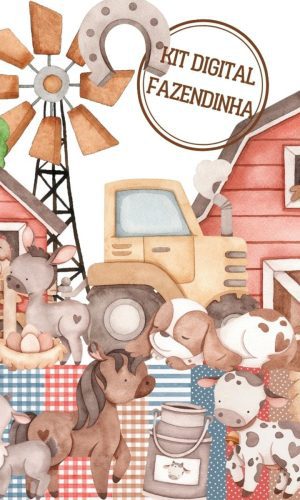 Kit Digital Fazendinha Aquarela/+20kits Grátis Cod:0208