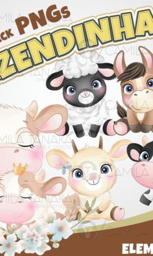Kit Digital Fazendinha Aquarela 8 (pague 1 Leve 3)