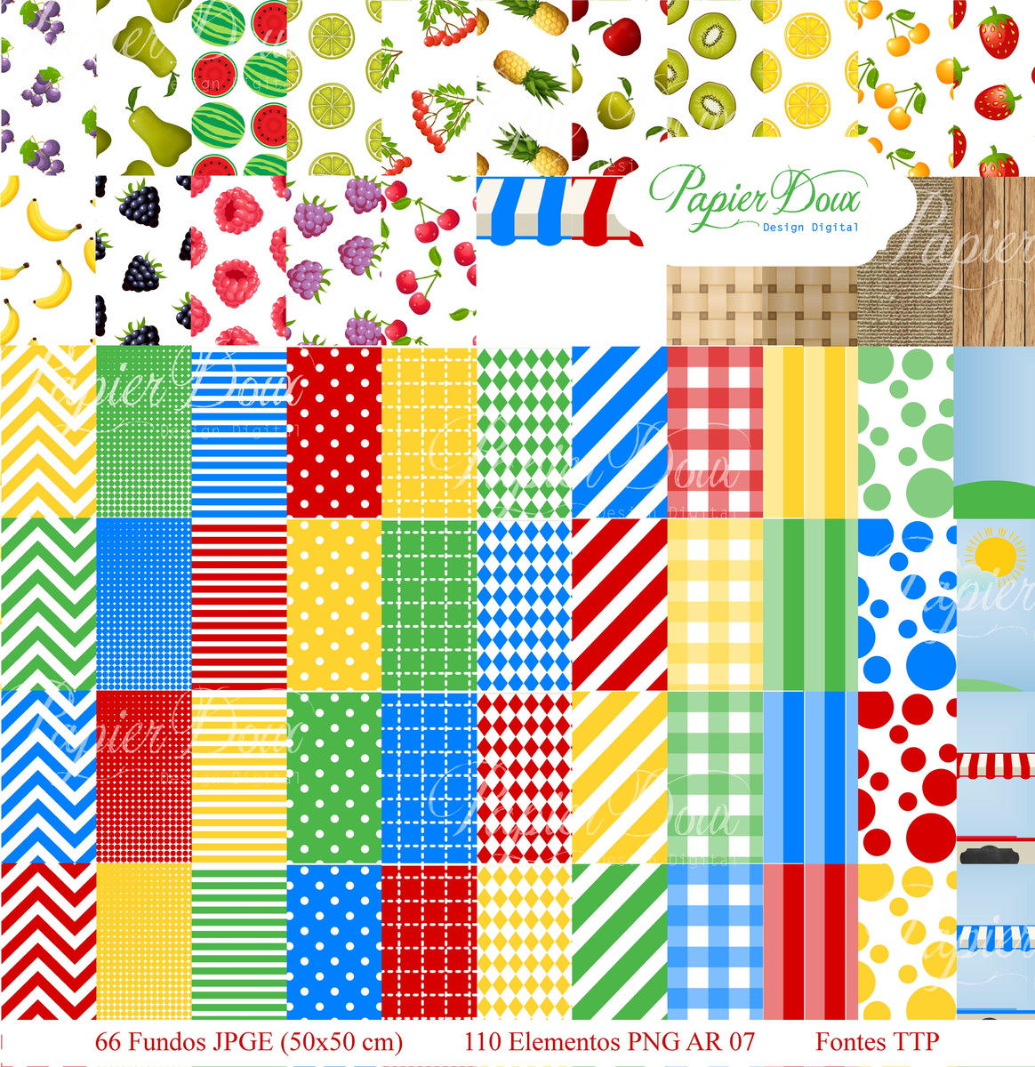 Mega Kit Digital Feirinha de Frutas - Imagem 4