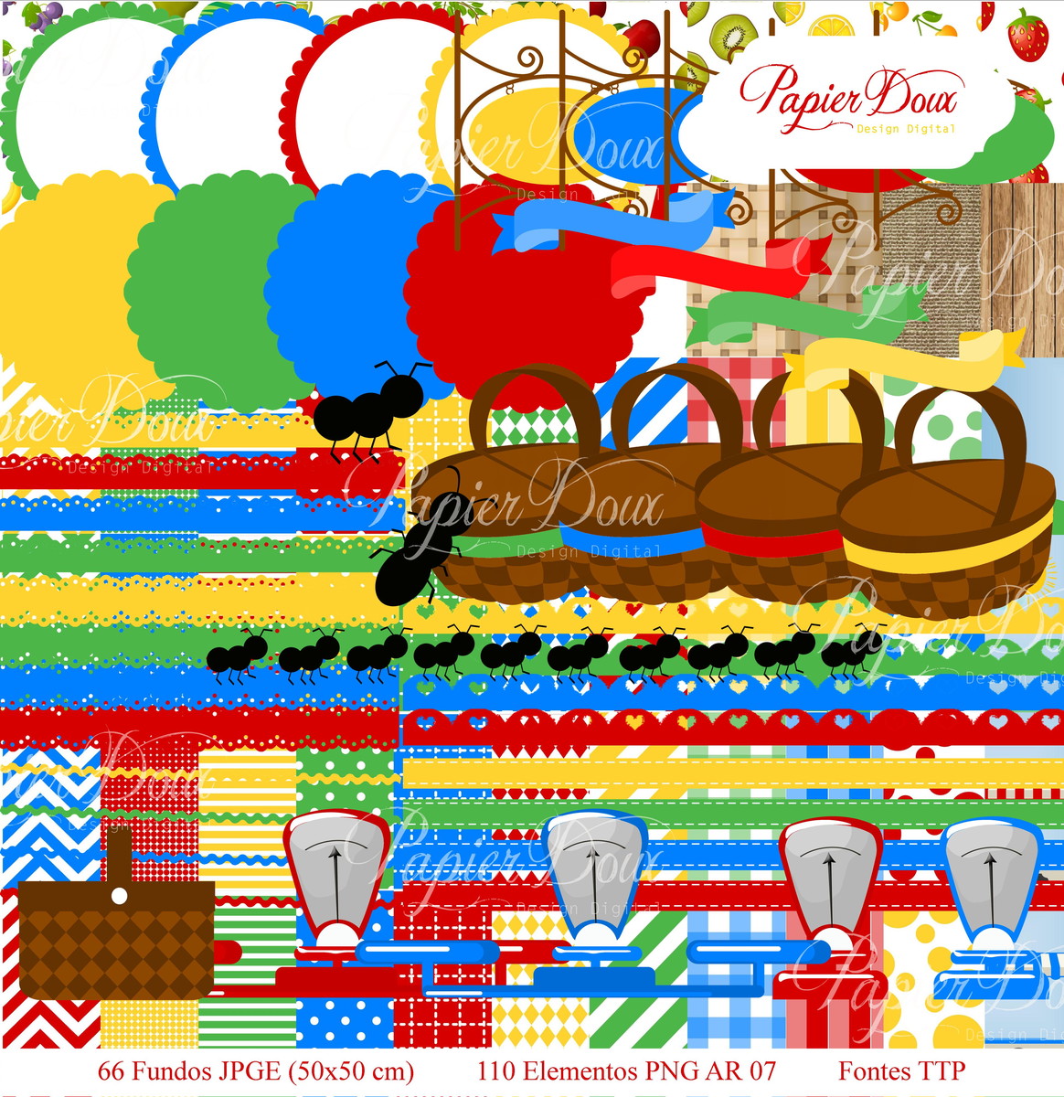 Mega Kit Digital Feirinha de Frutas - Imagem 3