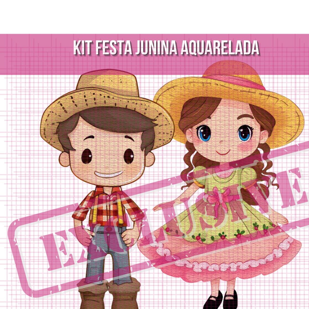 Kit Digital Festa Junina Aquarela Exclusivo - Imagem 3