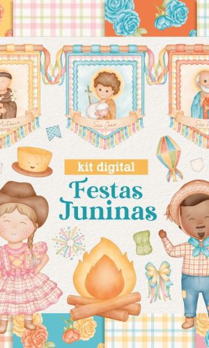 Kit Digital Festa Junina - Cliparts em Aquarela