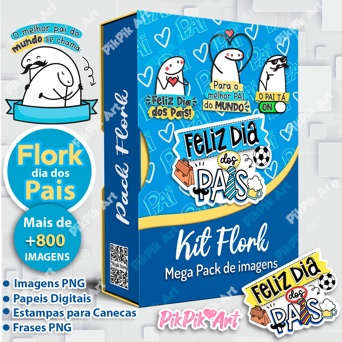 Kit Digital Flork Dia Dos Pais
