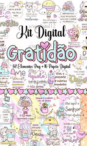 Kit Digital Frases Cristãs - Gratidão