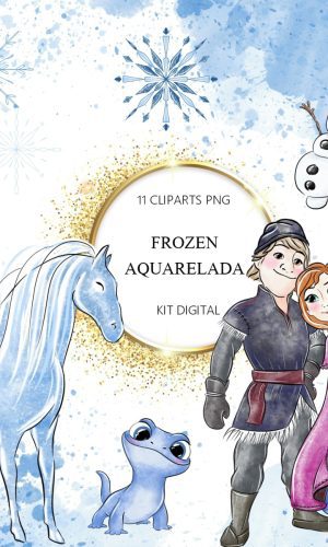 Combo Kit Digital Frozen Aquarela