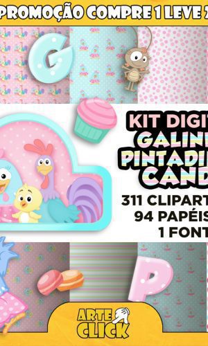 Kit Digital Galinha Pintadinha Candy