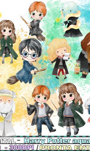 Kit Digital Harry Potter Aquarela