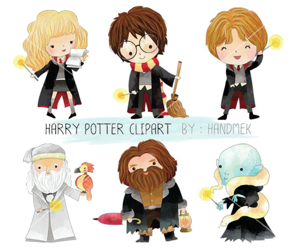 Kit digital Harry Potter aquarelado 02