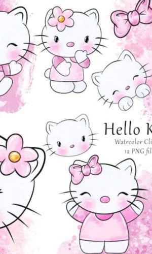 Kit Digital Hello Kitty Aquarela #481