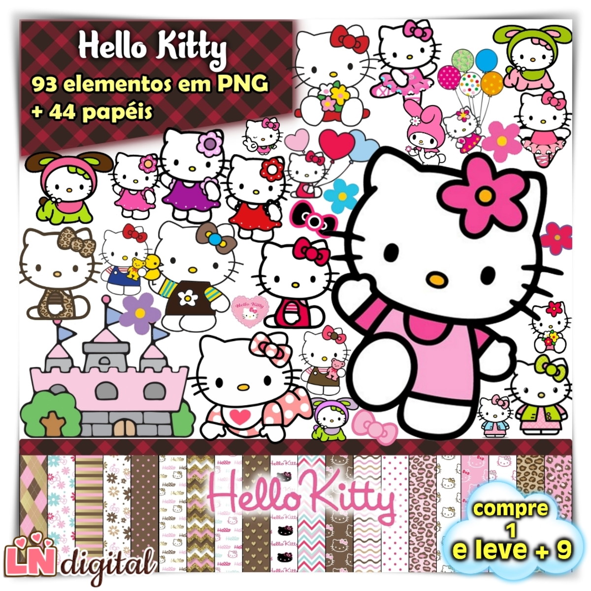 Kit Digital Hello Kitty