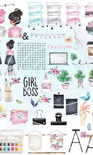 Kit Digital - Home Office Aquarela (cod. 0257)