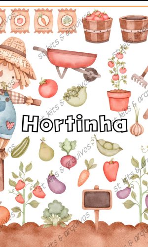 Kit Digital Hortinha Aquarela