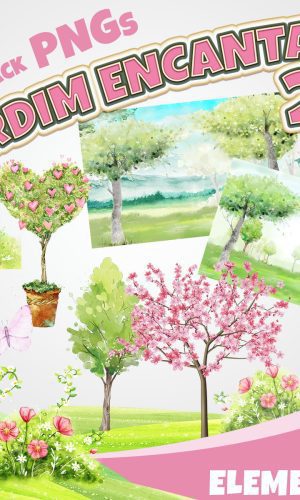 Kit Digital Jardim Encantado Aquarela 23 (pague 1 Leve 3)