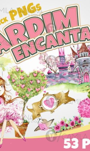 Kit Digital Jardim Encantado Aquarela (pague 1 Leve 3)