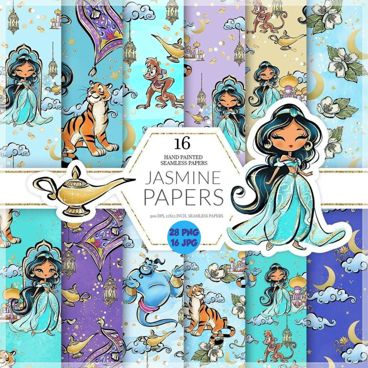 Kit Digital Jasmine Aquarela - Imagem 2