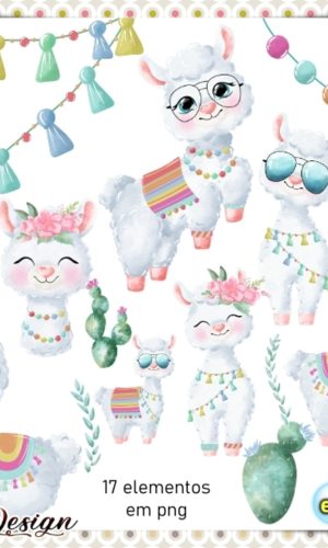 Kit Digital Lhama Baby
