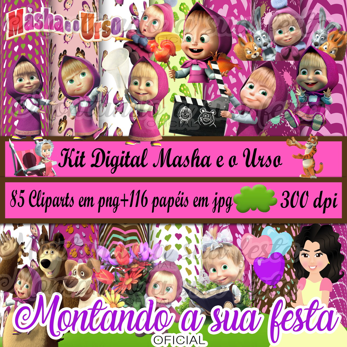Kit Digital Masha e o Urso