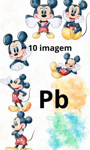 Kit Digital Mickey Aquarela -compre 1 Leve 5