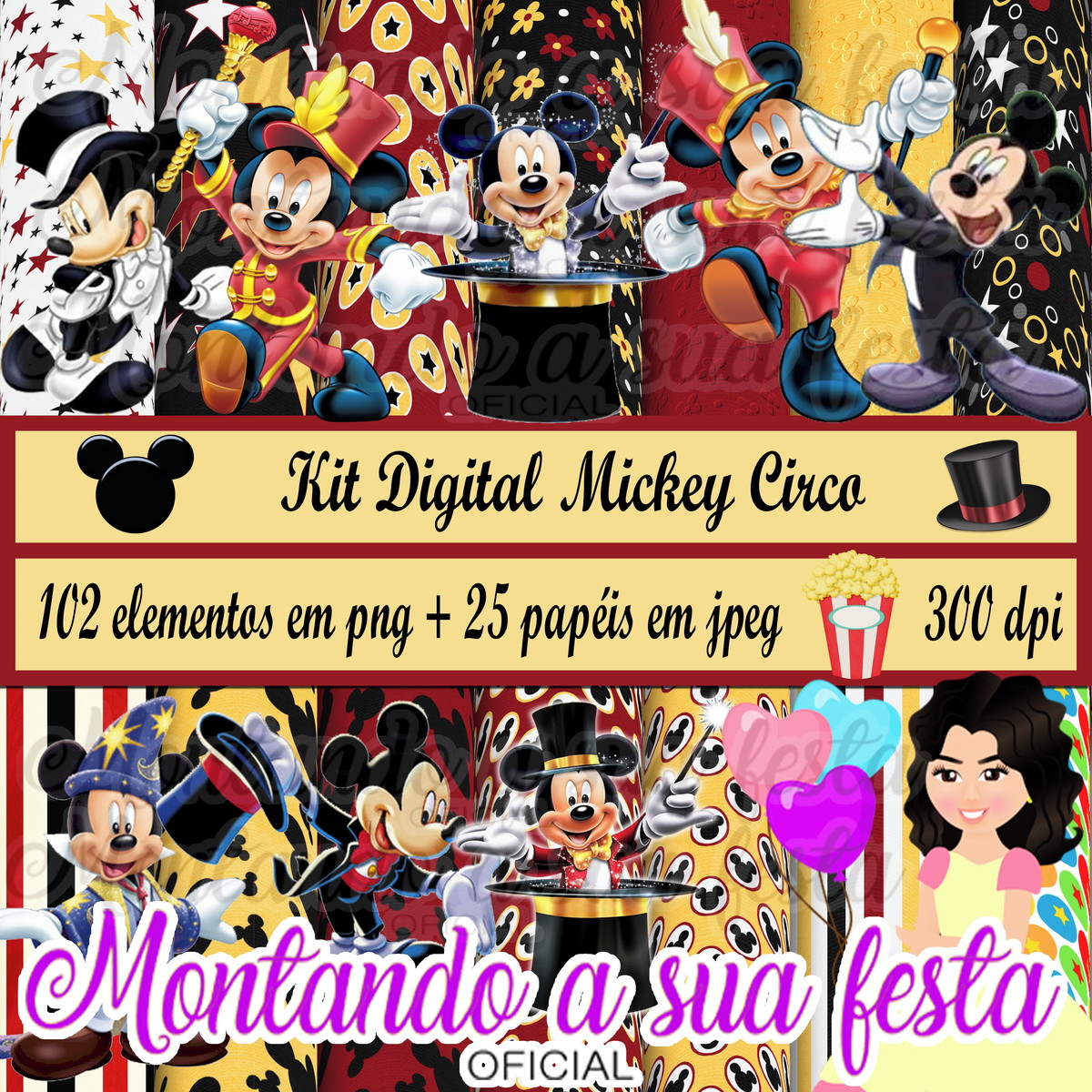 Kit Digital Mickey Circo