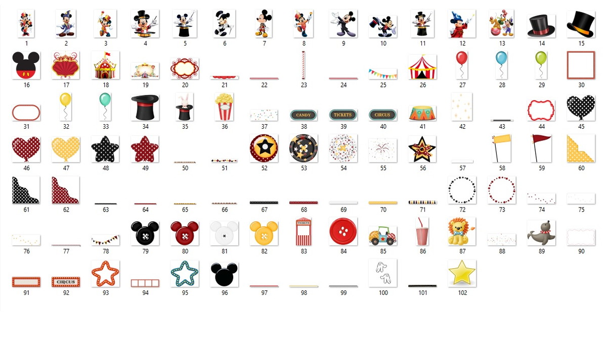 Kit Digital Mickey Circo - Imagem 2