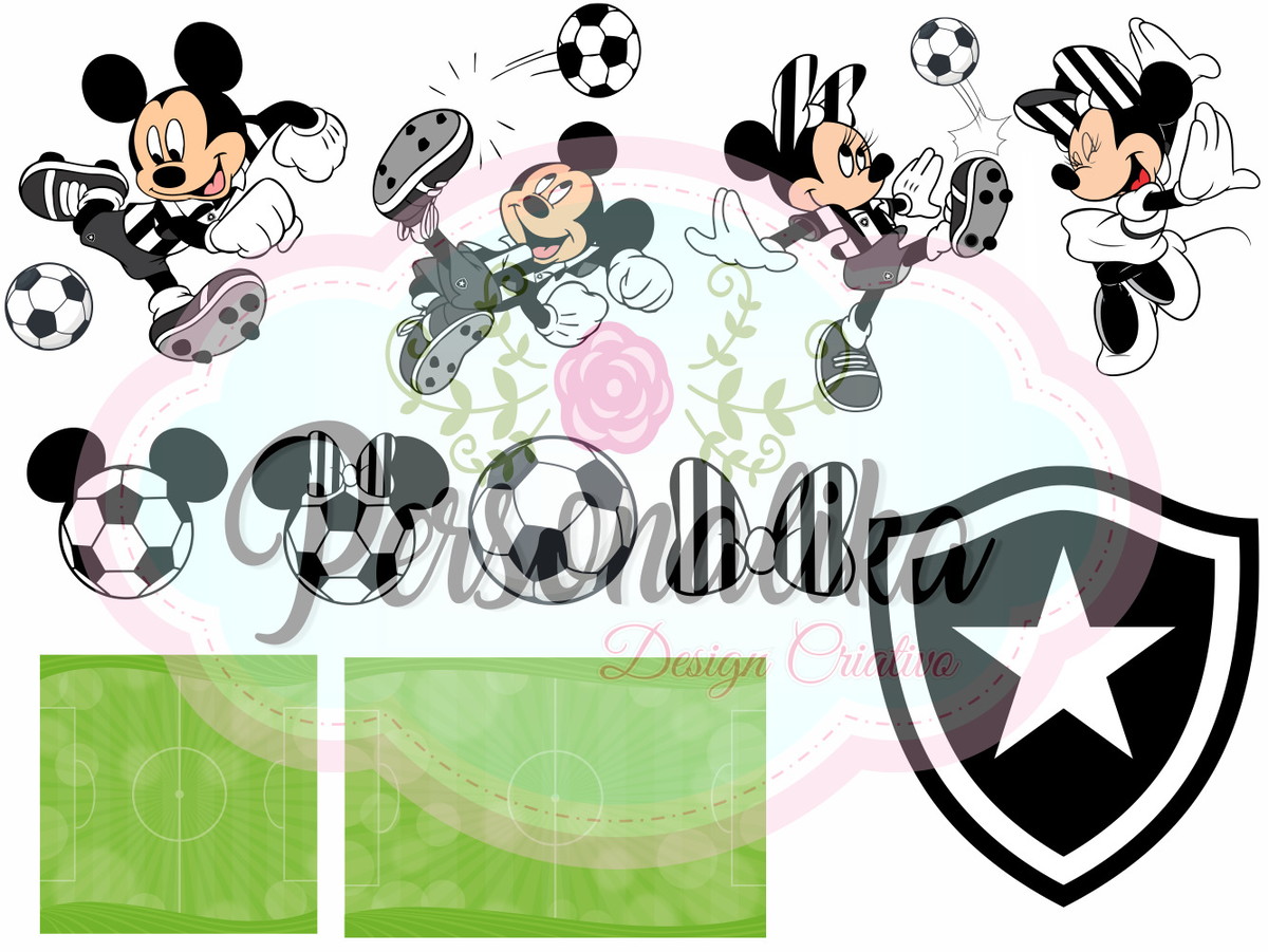 Kit Digital Mickey E Minnie Botafogo - Imagem 2
