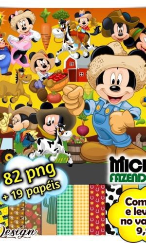 Kit Digital Mickey Fazendeiro