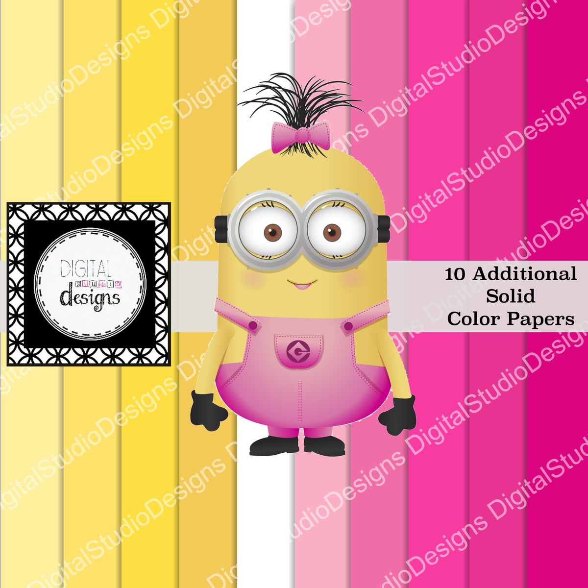 Kit Digital Minions Rosa - Imagem 2