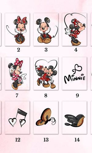 Kit Digital Minnie Aquarela Verm 001 Png Compre 1 Leve 2