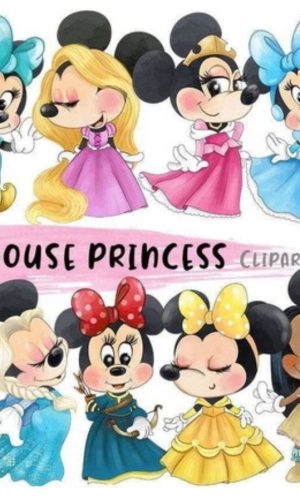 kit Digital Minnie aquarela PNG- Scrapbook