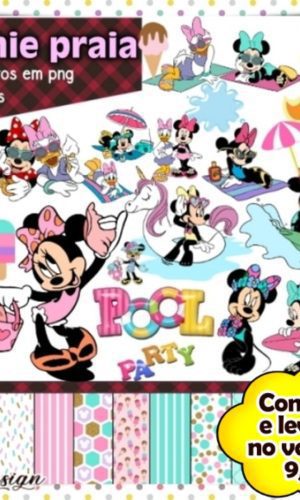Kit Digital Minnie Praia