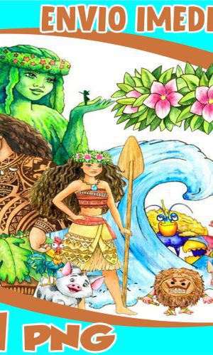 Kit Digital Moana Aquarela