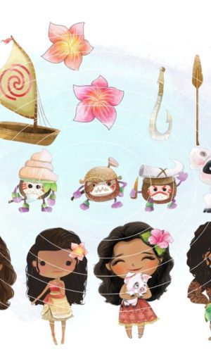 Kit Digital - Moana Aquarela (cod. 0013)