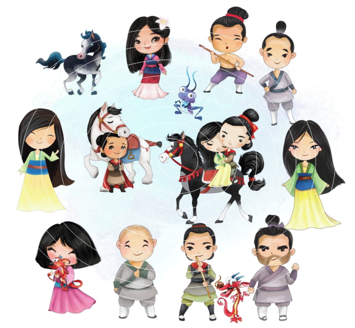 Kit Digital - Mulan Aquarela (cod. 0014)