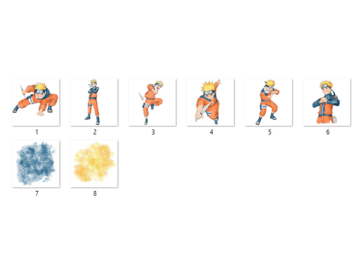 Kit Digital - Naruto Aquarela - Imagem 2