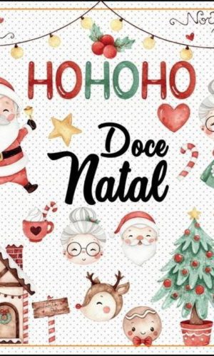 kit Digital Natal Aquarela PNG- Scrapbook
