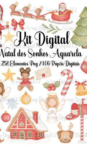 Kit Digital - Natal dos Sonhos Aquarela