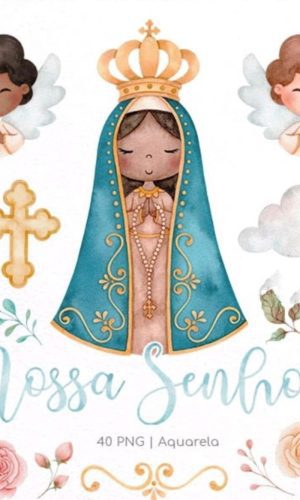 Kit Digital Nossa Senhora Aparecida Aquarela 03