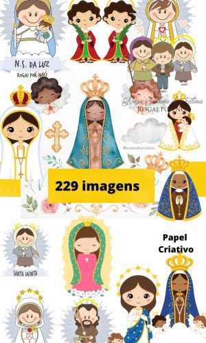 Kit Digital Nossa Senhora Aparecida Aquarela