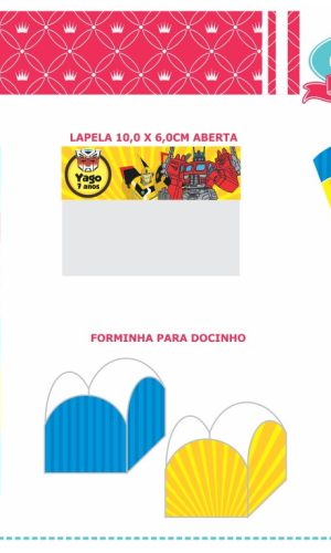 Kit Digital para imprimir Transformers