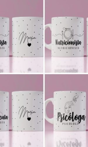 Kit Digital para Sublimação Canecas Profissões - Psd e Png