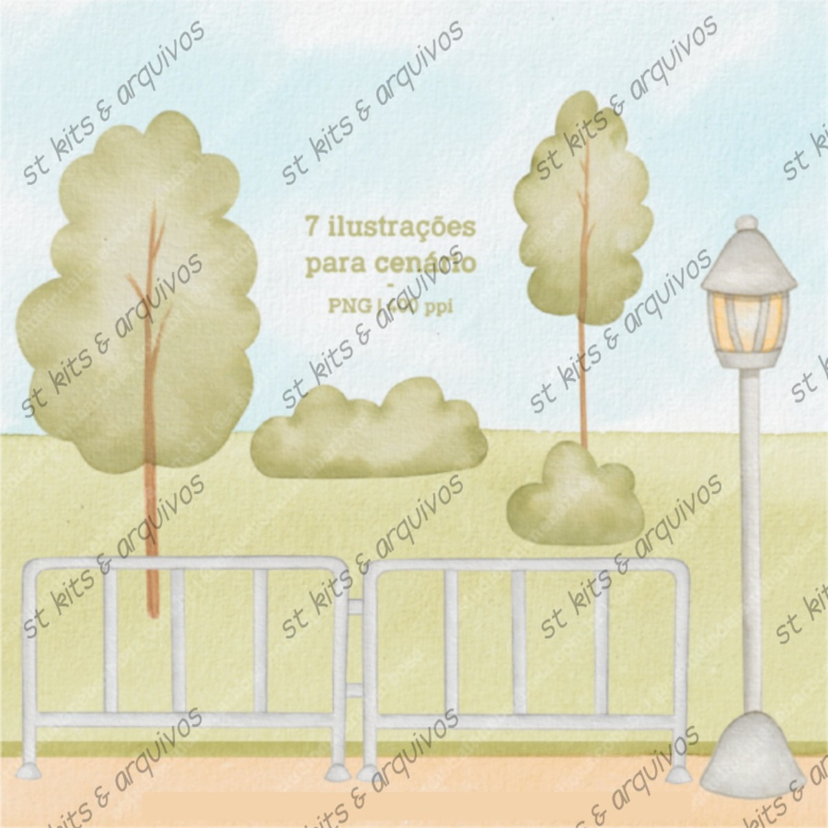 Kit Digital Parque De Diversões Em Aquarela - Imagem 3