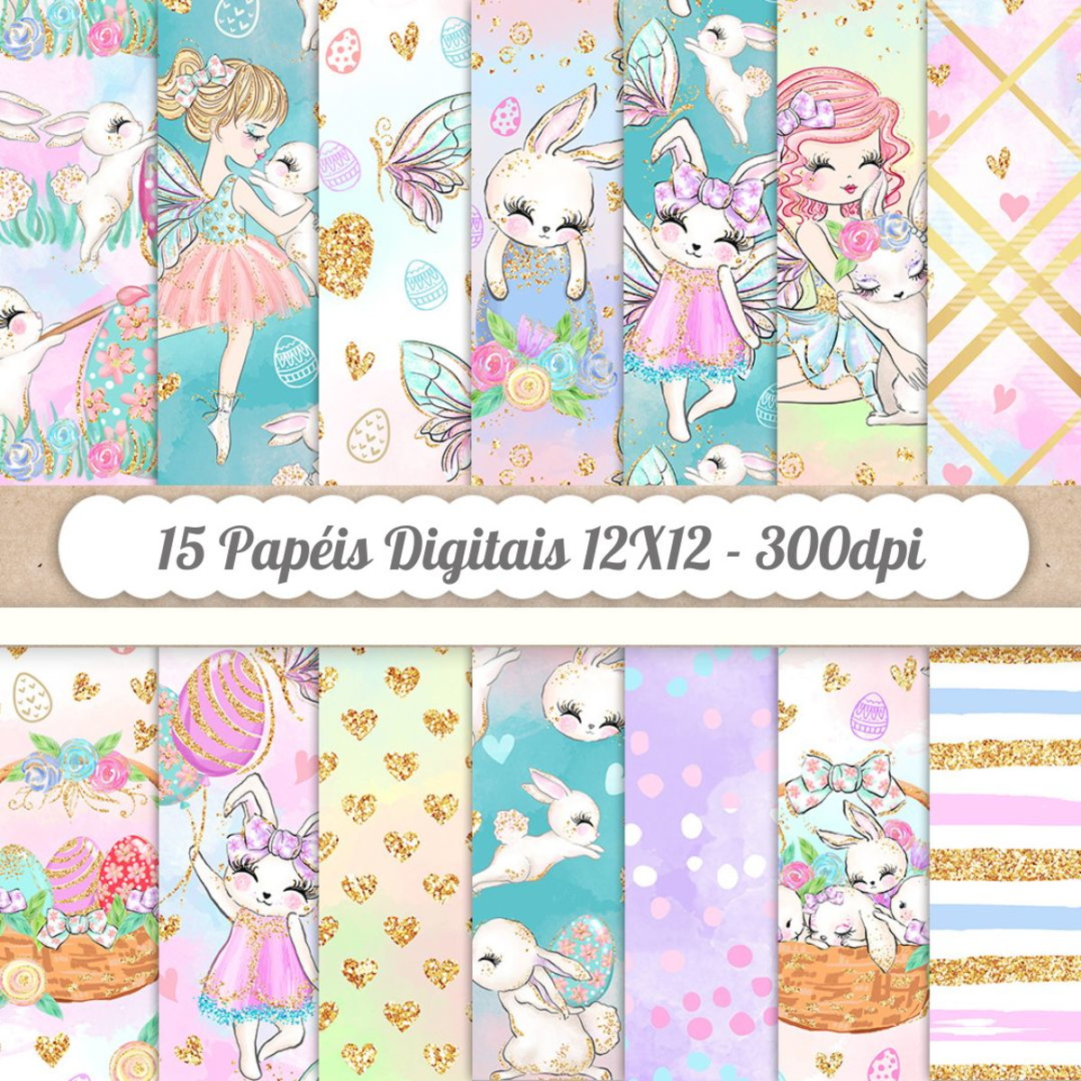 Kit Digital Páscoa Aquarela + Brinde #25 - Imagem 4