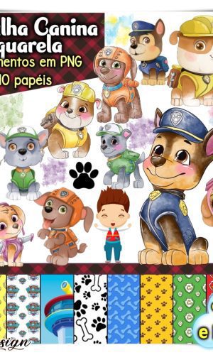 Kit Digital Patrulha Canina Aquarela