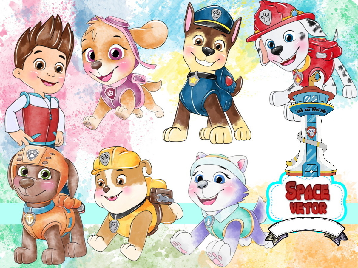 Kit Digital Patrulha Canina Aquarela, Compre 1 Leve 3 - Imagem 2
