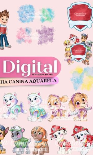 Kit Digital Patrulha Canina Aquarela