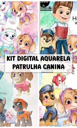 Kit Digital Patrulha Canina (aquarela)