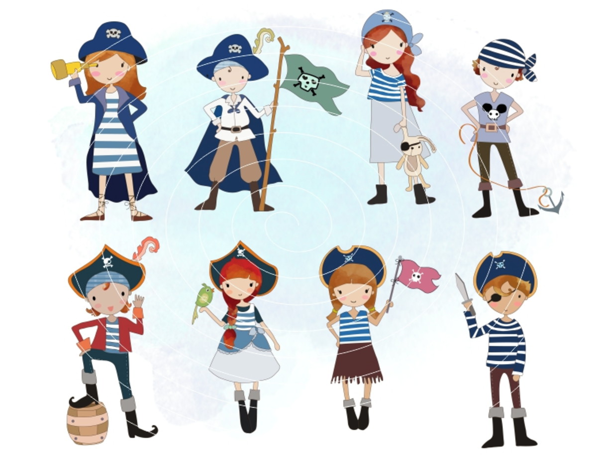 Kit Digital - Piratas Aquarela (cod. 0019) - Imagem 3